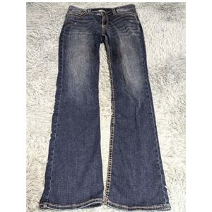 Shyanne Jeans Womens Size 33 Long Bootcut Stretch Mid Rise Dark Wash Blue Denim